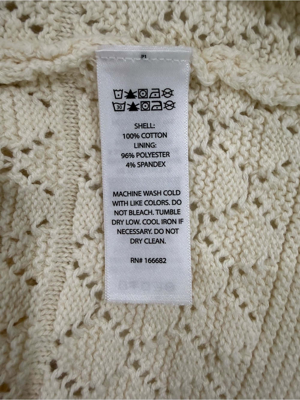 NWT Caroline Constas Openwork Crochet Knit Maxi Dress Ivory Cream Medium Chic - Picture 8 of 9